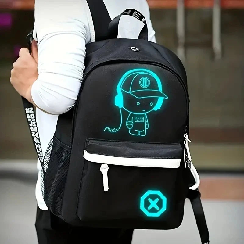 School Backpack. Waterproof. USB Charging