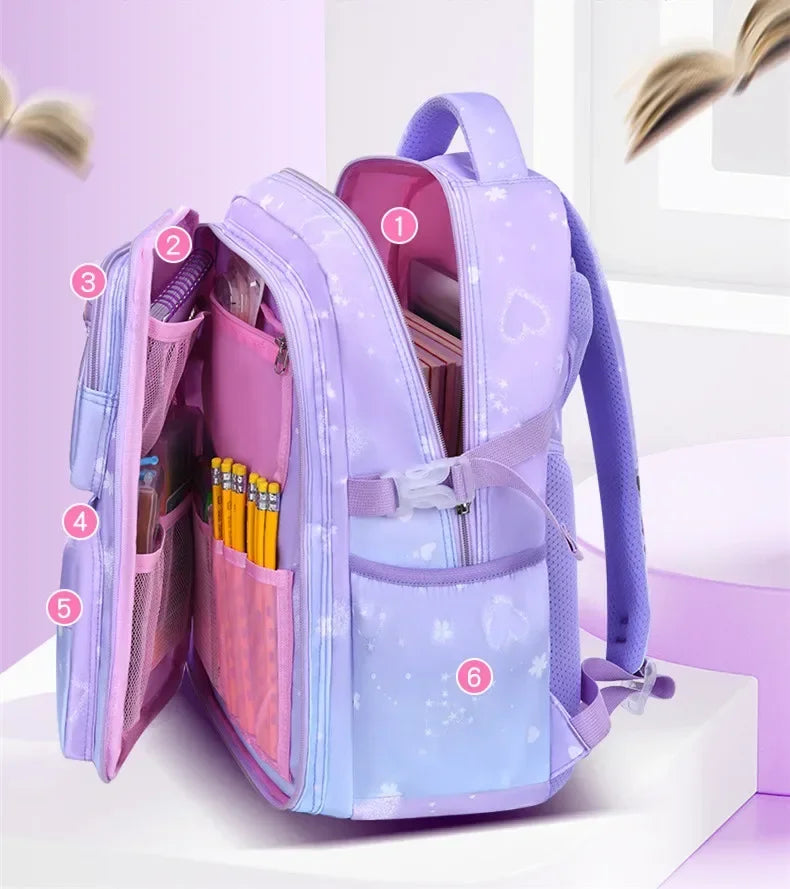 Rabbit Pendant Waterproof School bag