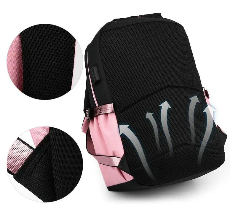 Lovely Kuromi Backpack. USB charger