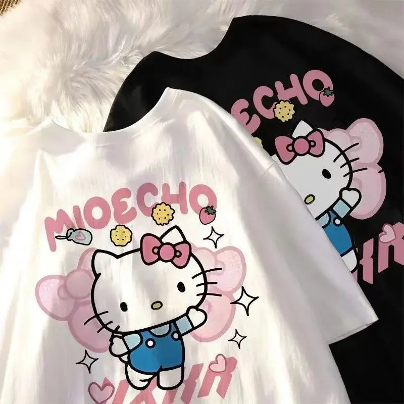 Hello Kitty casual short-sleeved T-shirt loose