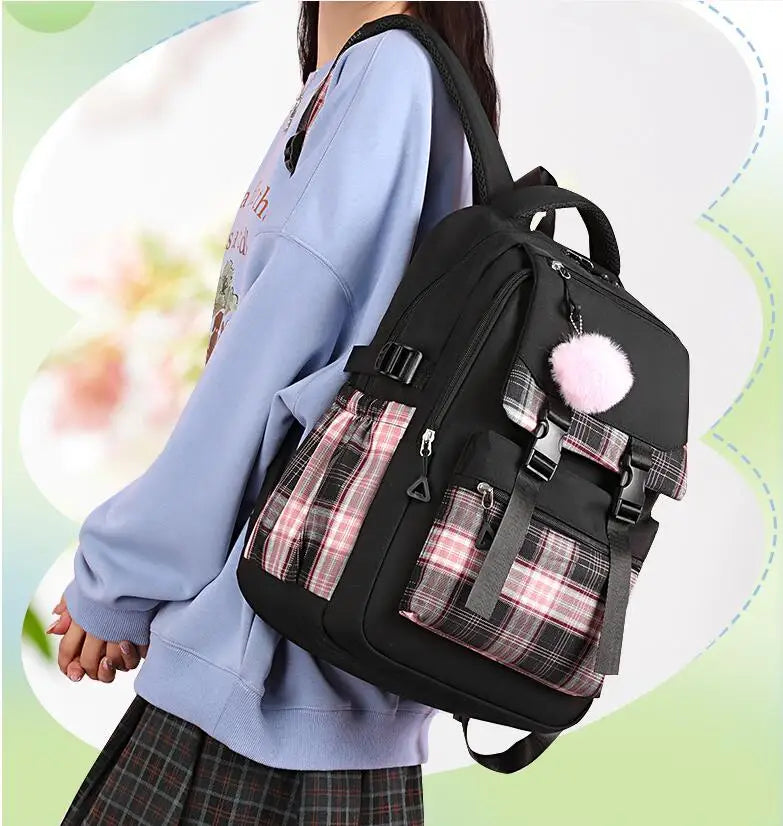 Lovely Kuromi Waterproof Backpacks